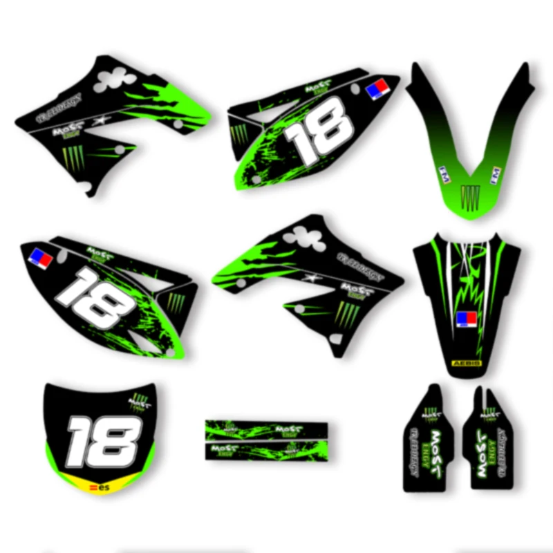 

SPACE Motorcycle Graphics Decals Stickers for KAWASAKI KXF250 2009 2010 2011 2012 Decals Stickers Kits 005