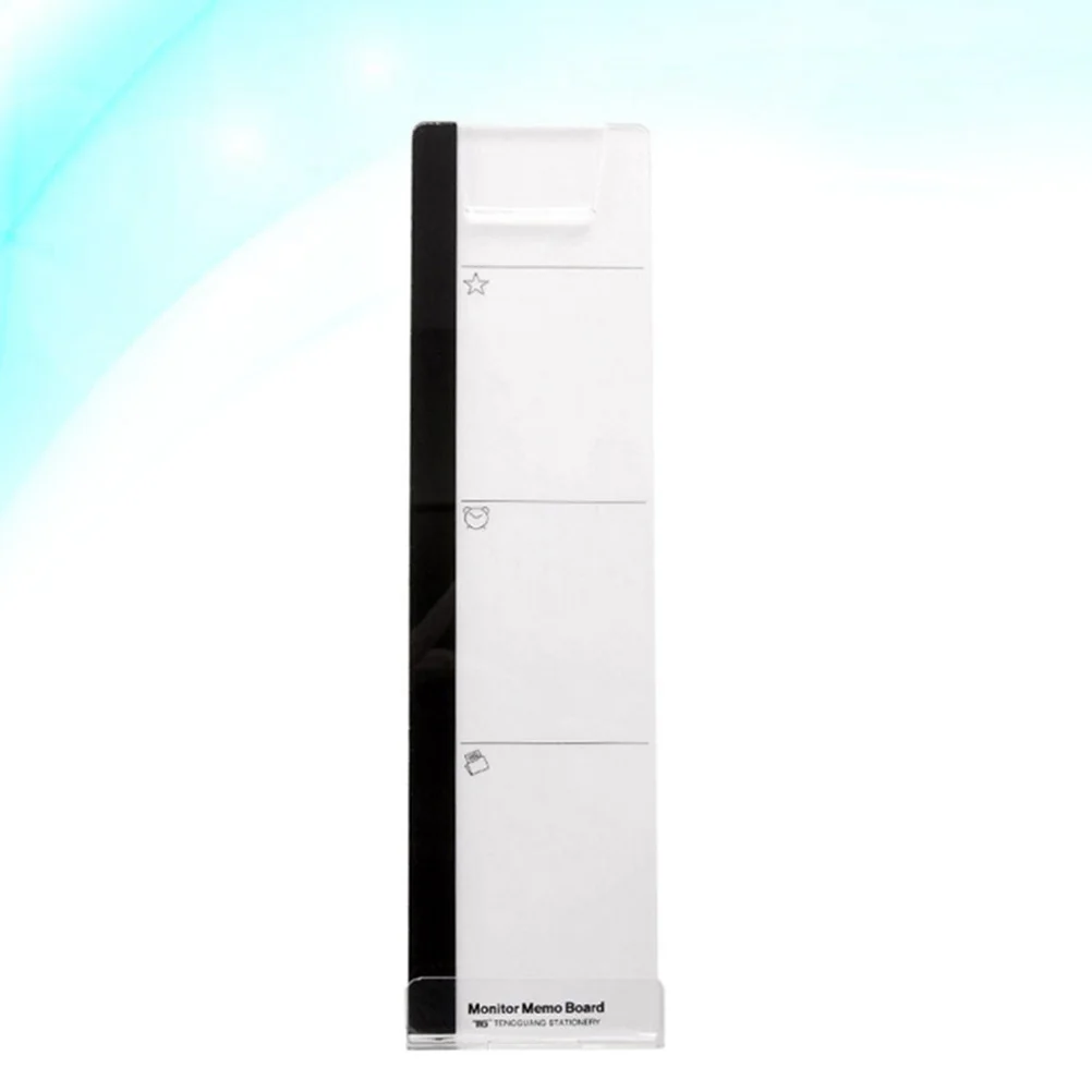 Placa de memorando para monitor, painel lateral transparente para tela de computador, camada protetora removível, nota de mensagem multifuncional criativa