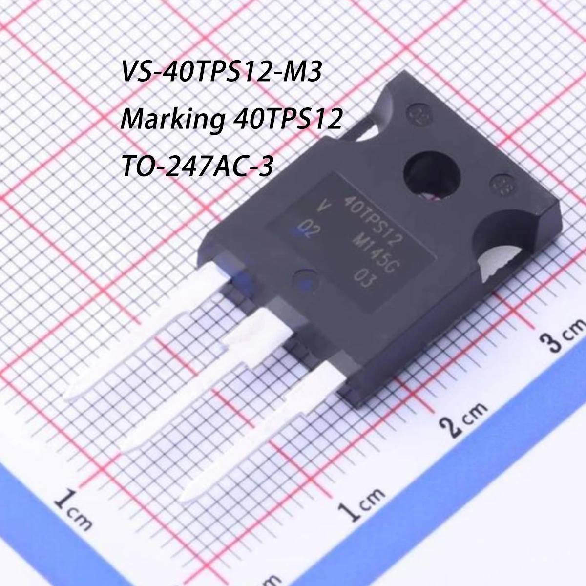2PCS VS-40TPS12-M3 Marking 40TPS12 TO-247AC-3 NEW Original Thyristor 200mA 1.2kV 1200V 40A 1pc Unidirectional Triac 2.5V SCR 55A