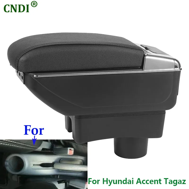 For Hyundai Accent Tagaz Armrest For Hyundai Accent Car Armrest box Interior Parts interior details Storage box Car Accessories