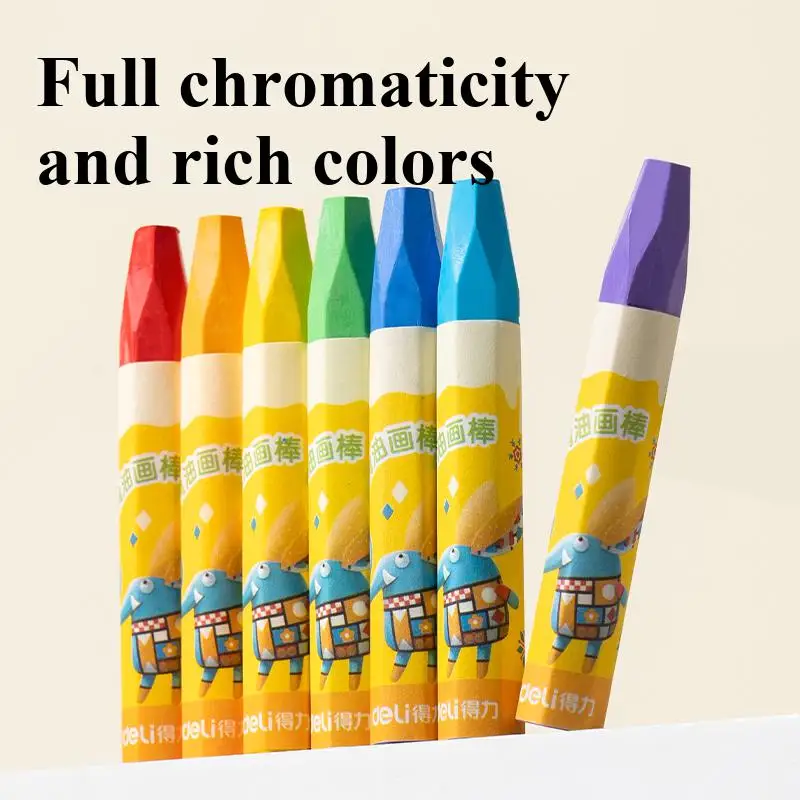 ديلي 6961-6964 أقلام تلوين شمعية ناعمة بألوان 12-36 لونًا أقلام رسم فنية معتمدة من الاتحاد الأوروبي والولايات المتحدة للرسم والتلوين الإبداعي #2