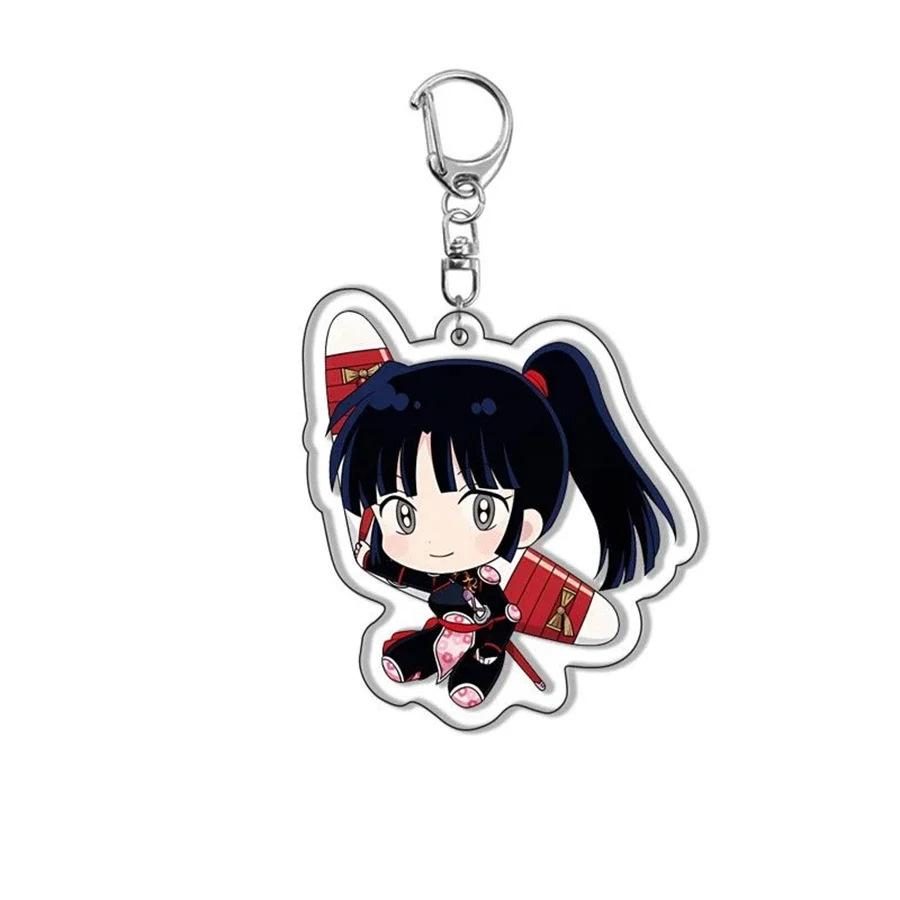 Anime acrylic keychain Inuyasha Miroku Cute Y2K Cartoon Pendant suitable for bags and keys, perfect gift for fans car key bag view 5