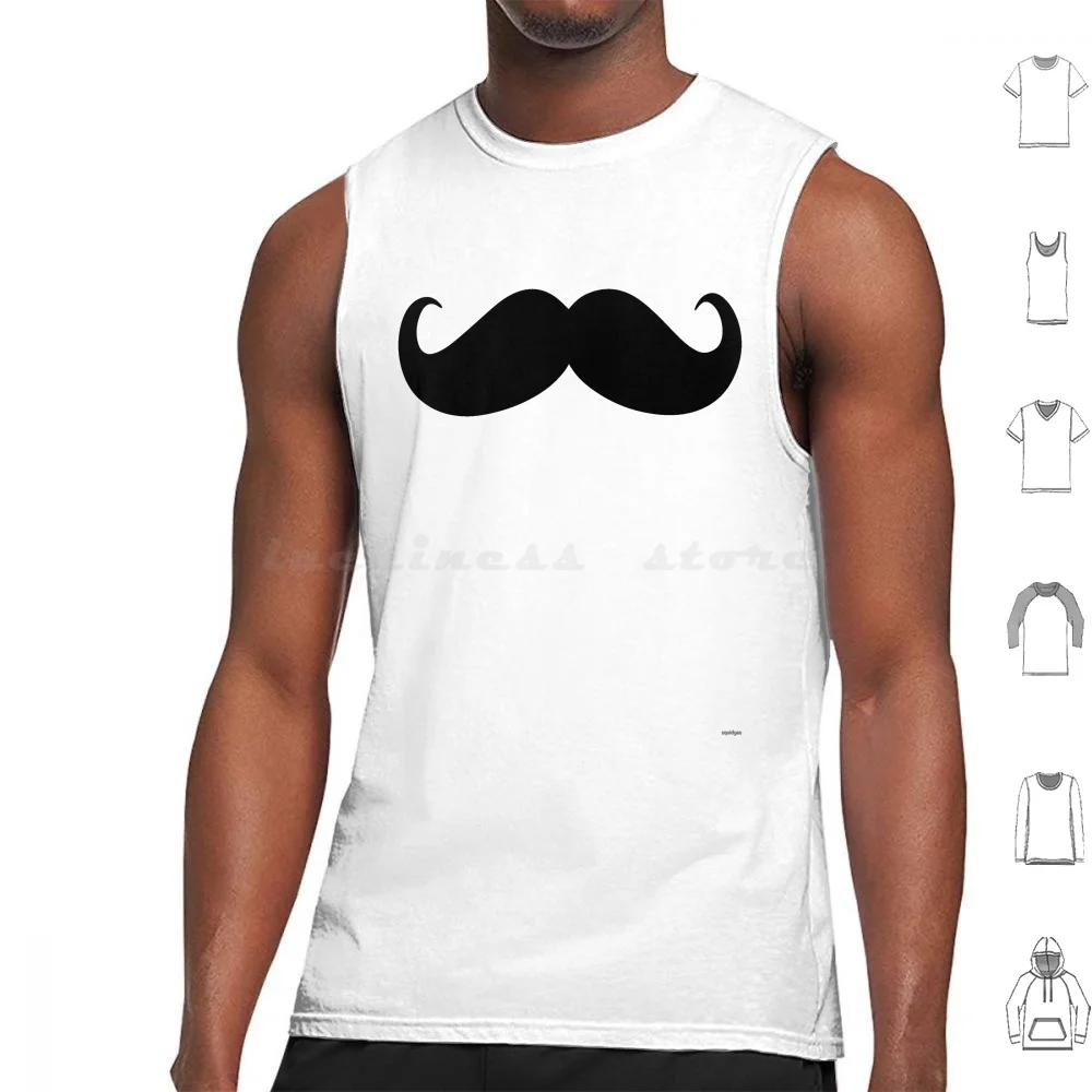 Handlebar Mustache Tank Tops Print Cotton Handlebar Mustache Handle Bar Funny Nerd Nerdy Geek Geeky Classy