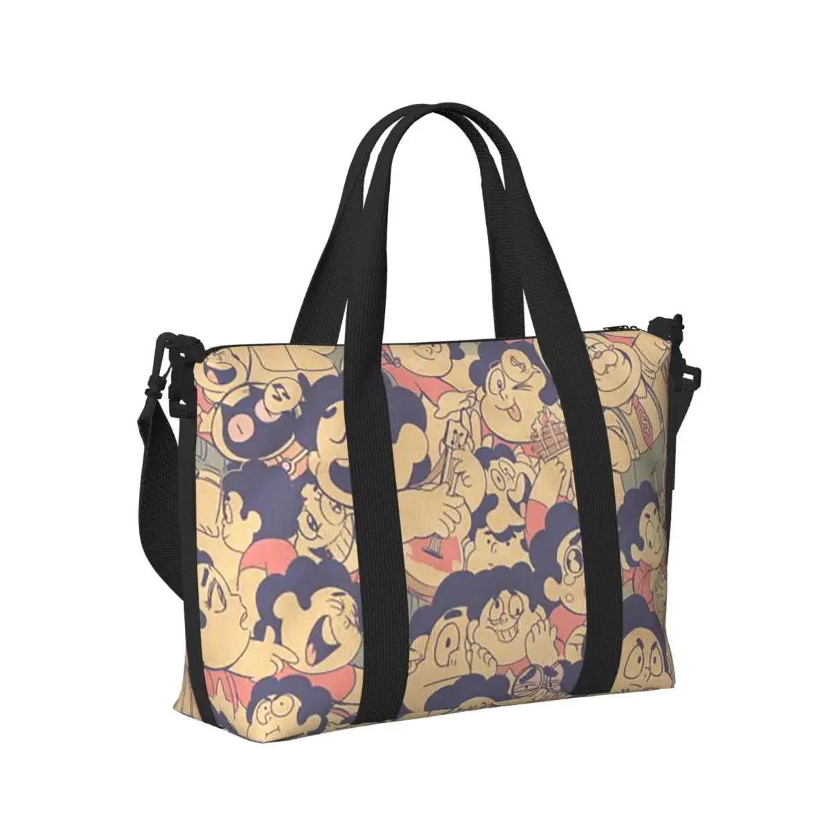 

Пляжная дорожная сумка с изображением персонажей мультфильма Стивена Вайда, большая вместительная сумка-тоут для спортзала, йоги, женская сумка для покупок, сумка через плечо