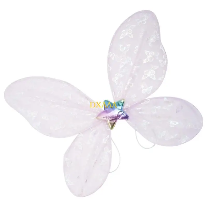 Dxaa fantasia asa borboleta, cosplay, asa fadas, dia bruxas, asa anjo, princesa, adereços performance, e