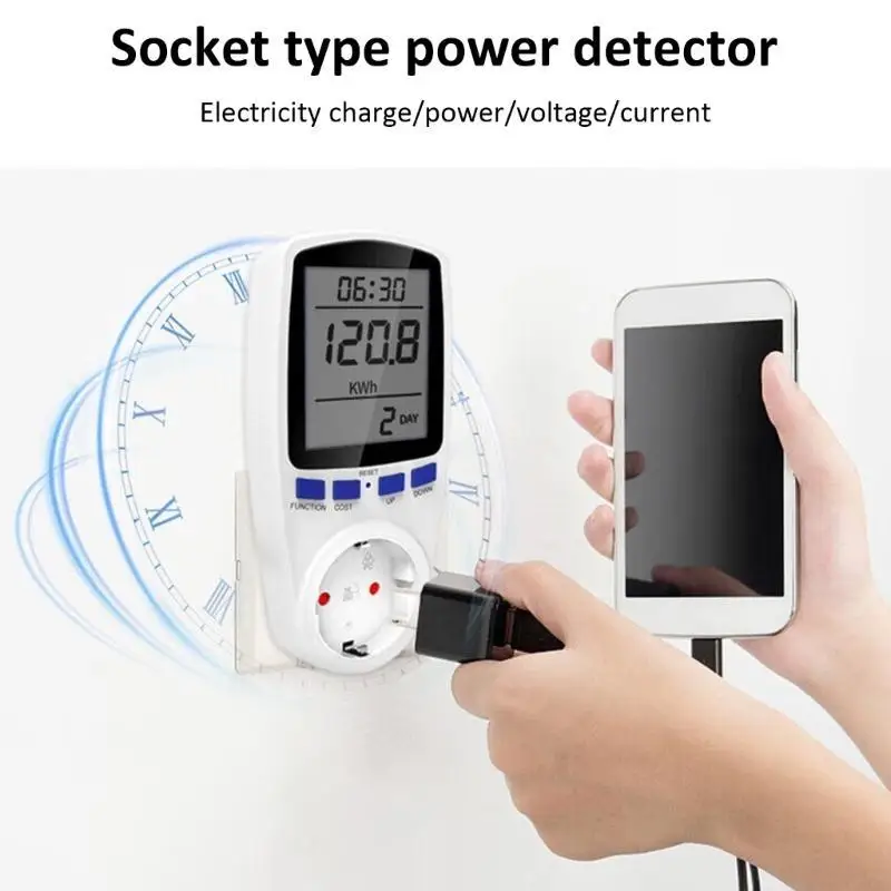 

Q81C Electricity Usage Meter Clear Display Electricity Meter for Socket Power Meter
