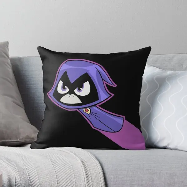 

Teen Titans Raven Flying Printing Throw Pillow Cover Decor Cushion Bed Office Soft Throw Car Pillows not include One Side