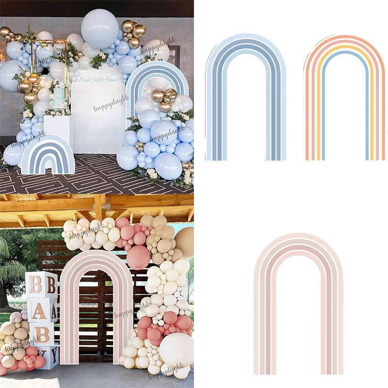 

18/36/66.9inch Rainbow Arch Foam Board 170cm Boho Khaki Blue KT Board Backdrop Birthday Party Baby Shower Wedding Decor Cutout