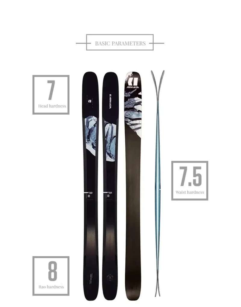 Mountain Alpine Skis Winter Sports Alpine Ski Twin Tips Ski for Adult and Kids Back Ski Winter Outdoor Sports Equipment