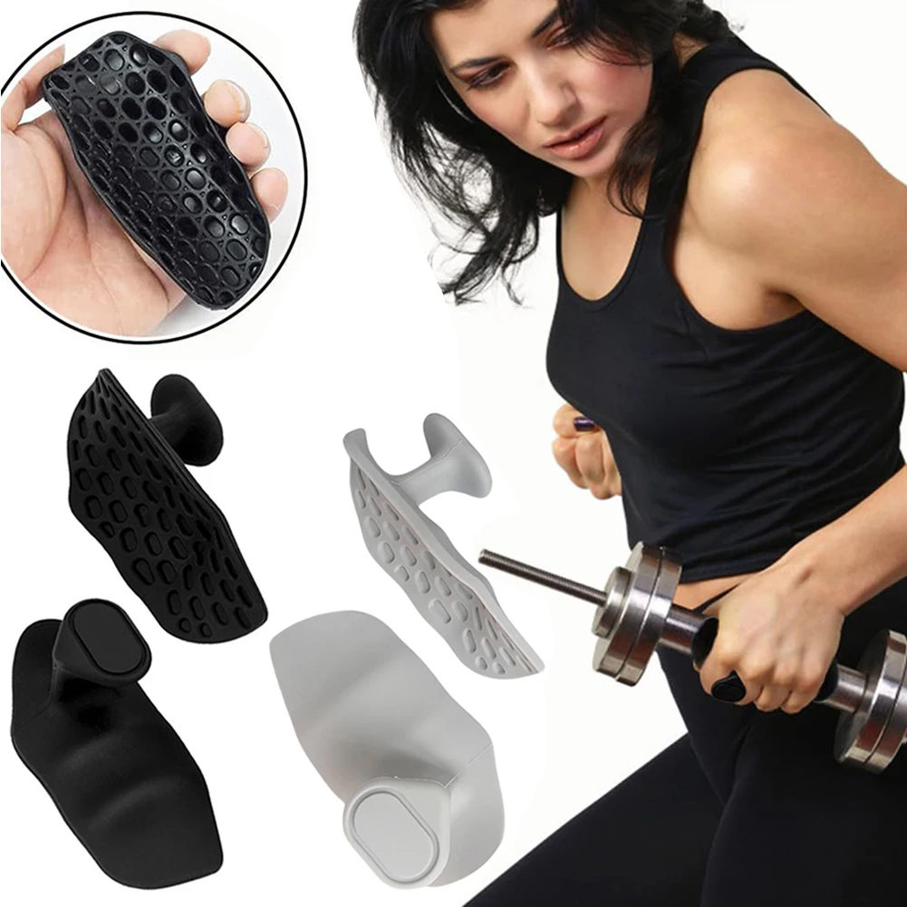 Empuñaduras de entrenamiento antideslizantes, guantes de gimnasio ergonómicos sin dedos de silicona, empuñaduras de levantamiento de pesas para gimnasio, entrenamiento y ejercicio