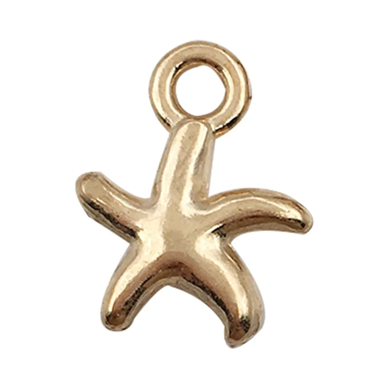 30 قطعة سبائك معدنية قذيفة نجم البحر الخرز السائبة المفاتيح القرط Charms قلادة المعلقات ل سوار ذاتي الصنع النتائج صنع المجوهرات