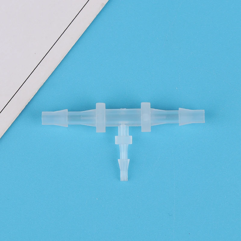 T Type Plastic Pipe Fitting 2.4-19.5mm Pagoda Barb 3 Way Irrigation Joints Hose Connector Aquarium Pipe Fitting Hose Splitter