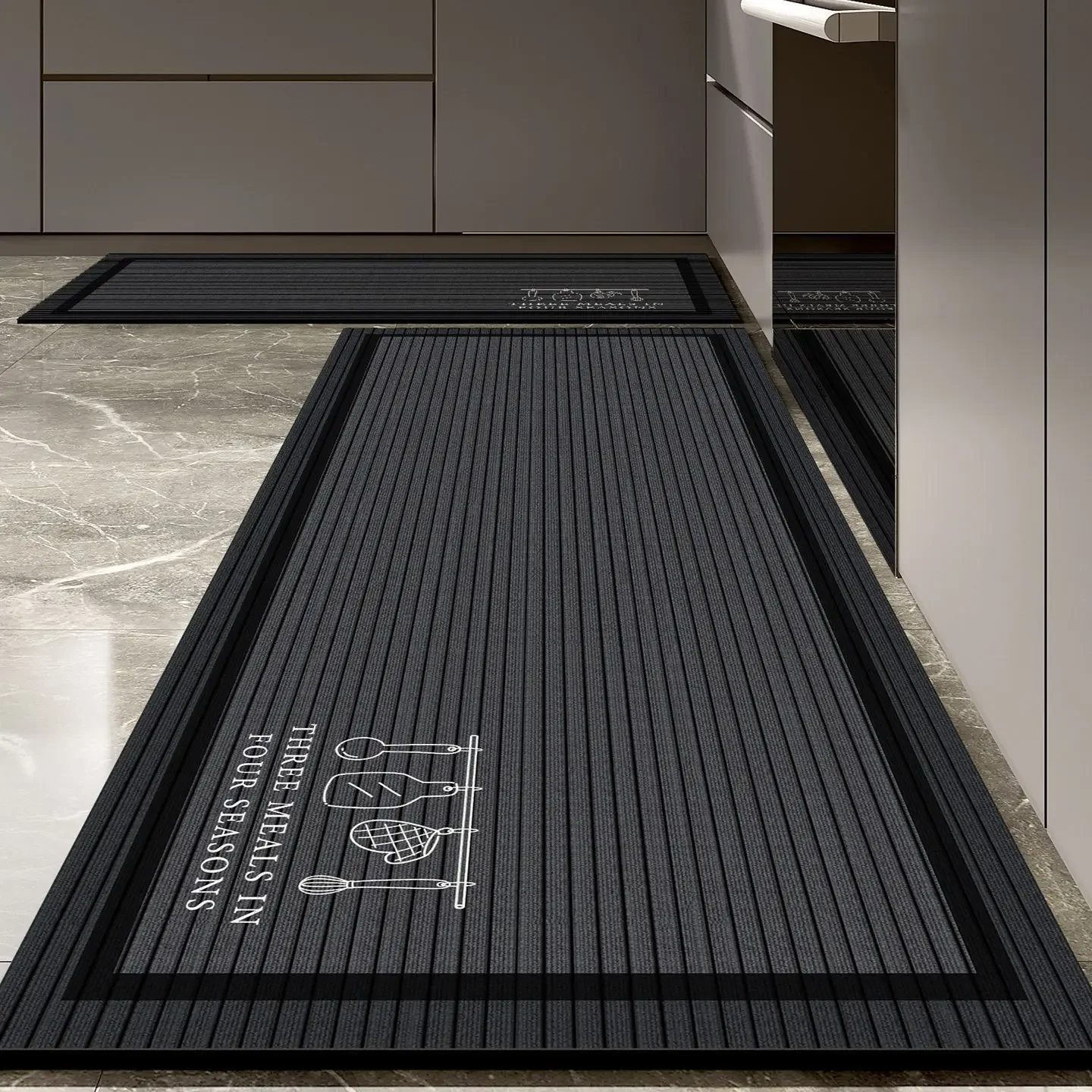 Kitchen Specific Floor Mat Home Water Absorbing Oil Absorbing Dirt Resistant Long Strip Moisture-proof Easy To Maintain Carpet