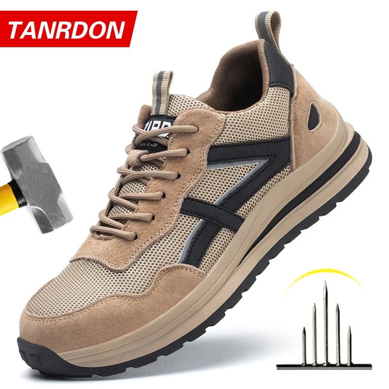 Safety Work Shoes Steel Head Anti-smash Construction Shoes Indestructible Non-slip Sneakers Breathable Footwear