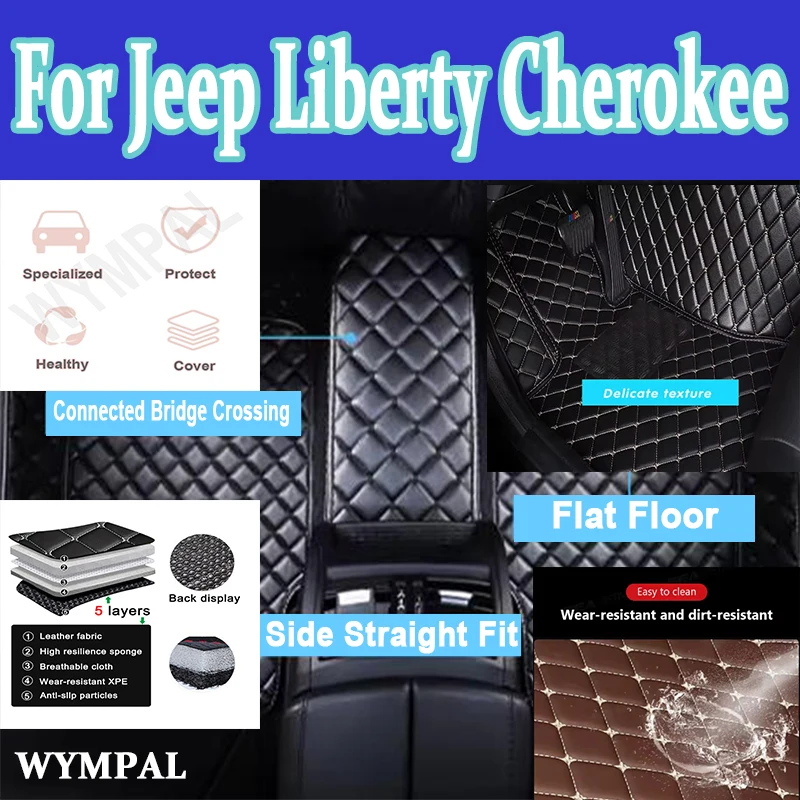

Роскошные автомобильные коврики для Jeep Liberty Cherokee KJ 2002 ~ 2007 Классическая версия Коврики для ног Alfombrillas Автомобильные водонепроницаемые подушечки