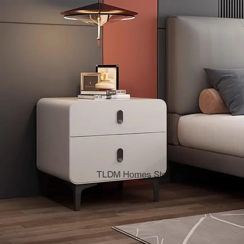 Luxury Storage Night Table Bedroom Trendy Unique Aesthetic Nightstand European Comfy Italian Mesitas De Noche Home Furniture