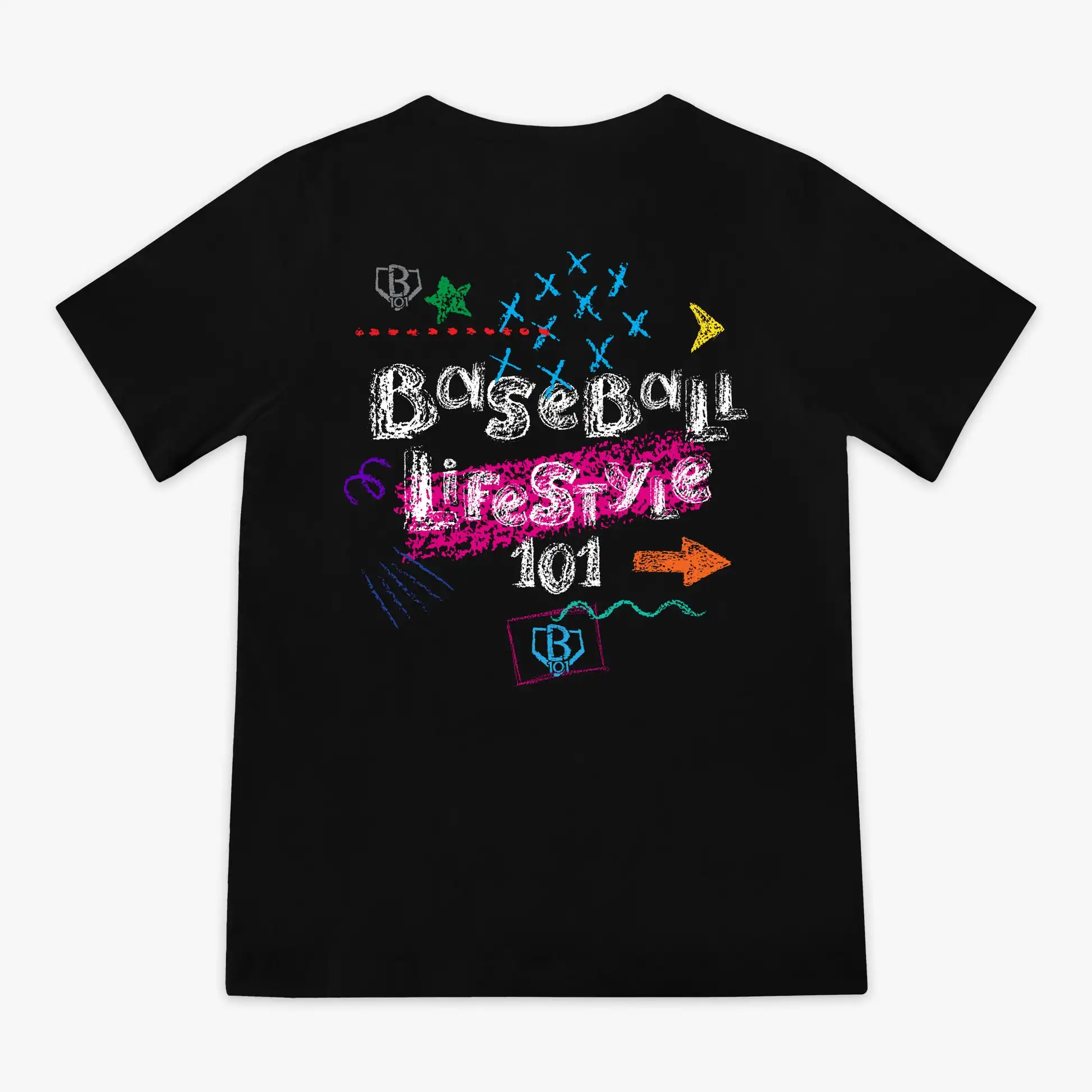 تي شيرت شبابي جديد على الموضة لعام 2025 - نمط حياة البيسبول 101 موضوع الرجال والنساء سلسلة الوالدين والطفل تي شيرت #1