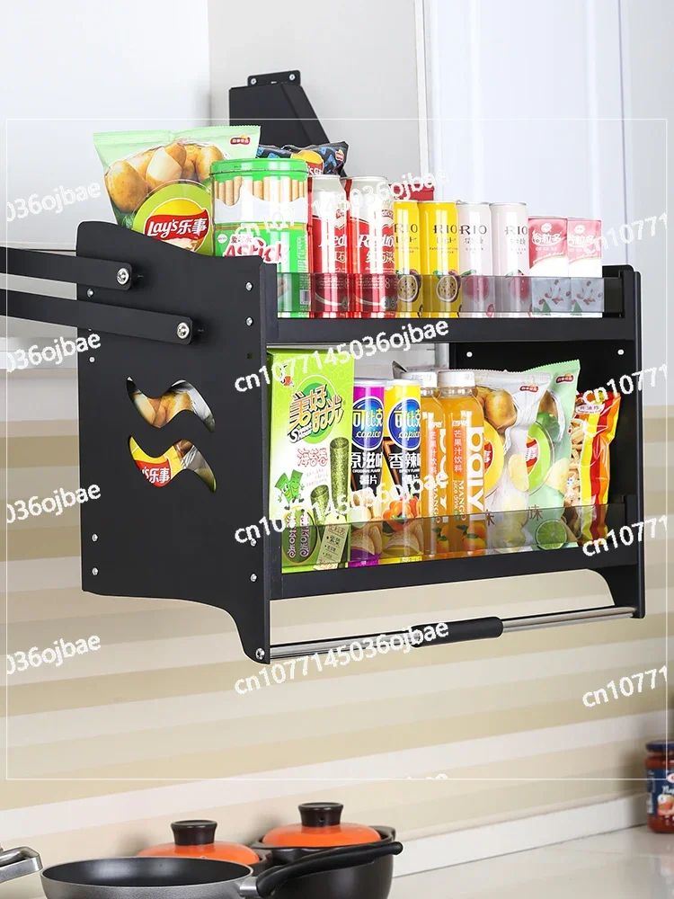 Top Cabinet, Downward Vertical Lifting Basket Frame, Kitchen Hanging Cabinet, Lifting Basket, High Cabinet