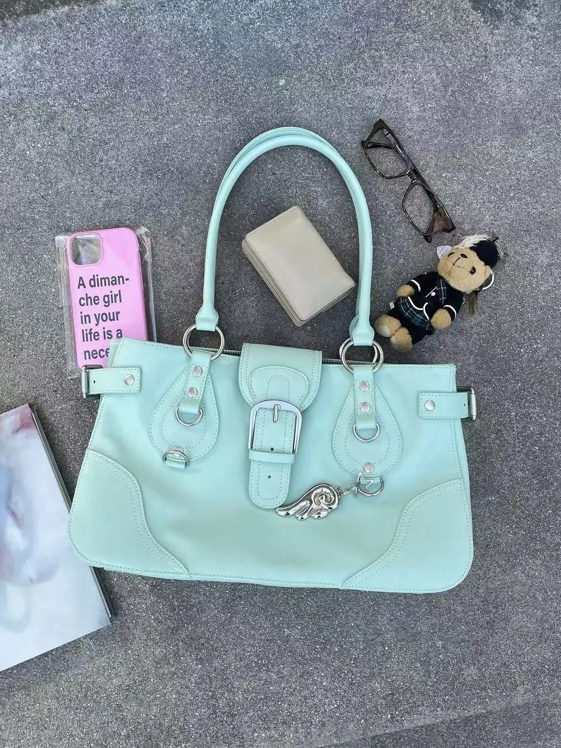 sac-de-moto-vert-menthe-a-rivets-sac-fourre-tout-a-bandouliere-sac-de-navetteur-unisexe-marque-sans-marque-ete-2026-fermeture-eclair
