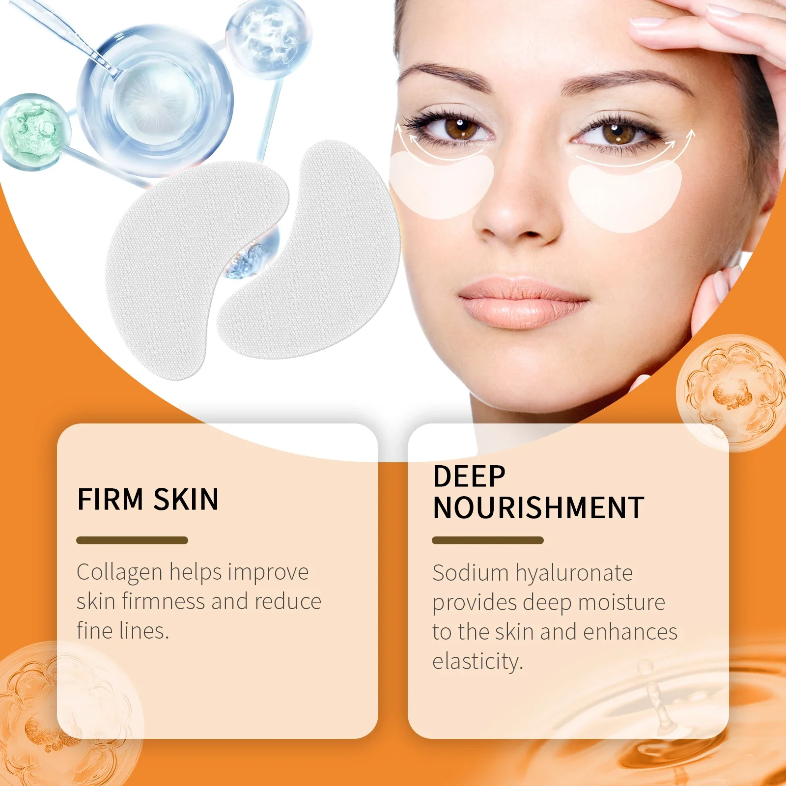 24-72 Stuks Collageen Oogmasker Verstevigende Oog Huid Vervagen Fijne Lijntjes Verhogen Elasticiteit Diepe Hydratatie Hydraterende Ooglapjes zorg