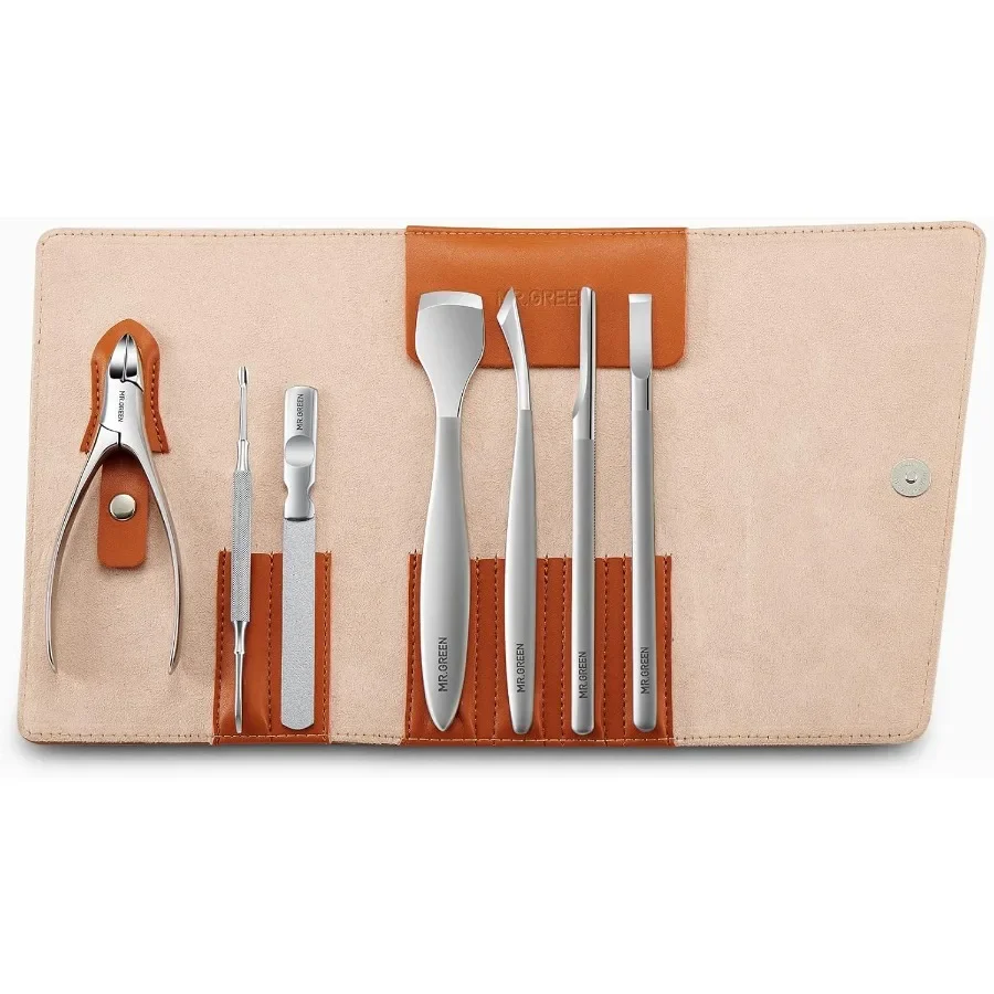 

Professional 7Piece Pedicure Knife Set for Ingrown Toenail Care and Foot Maintenance with Stainless Steel Nail Clippers Cuticle
