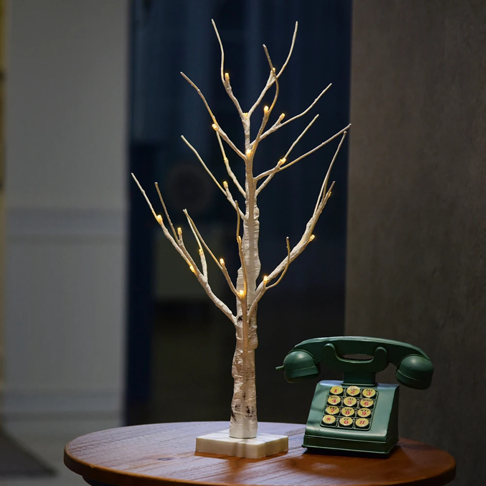 

1Pcs 24 LED Birch Tree Light Warm White Tabletop Party Wedding Festival Decoration Operated LED Lamp
