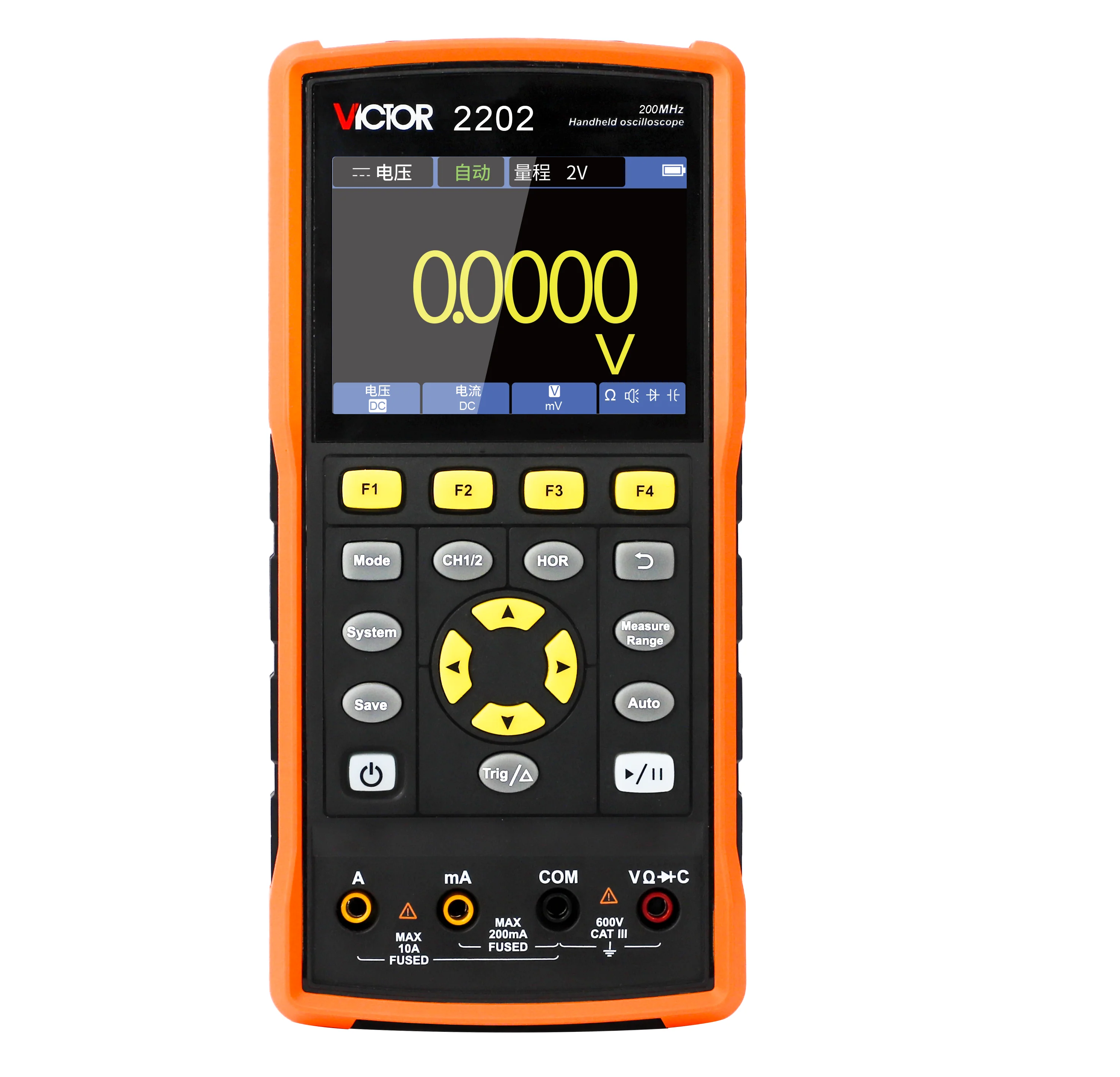 VICTOR New 2202  Channel oscilloscope 200MHz bandwidth sampling rate 250 MSa/s oscilloscope multimeter