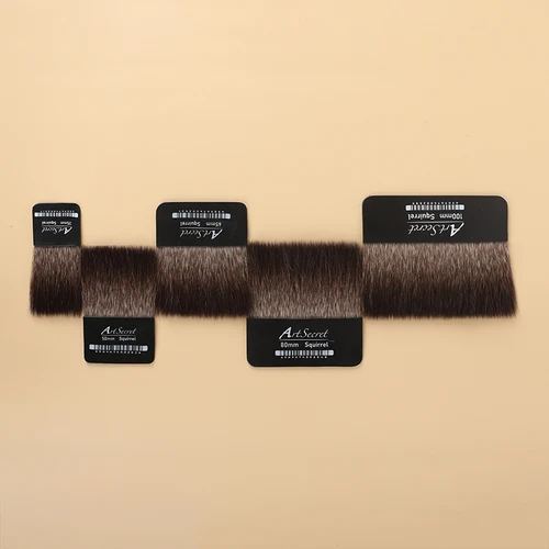 Imagen 2 del producto Artsecret-pincel plano de pelo de ardilla, papel de aluminio dorado, pincel artístico para pintura artística, decoración artesanal dorada