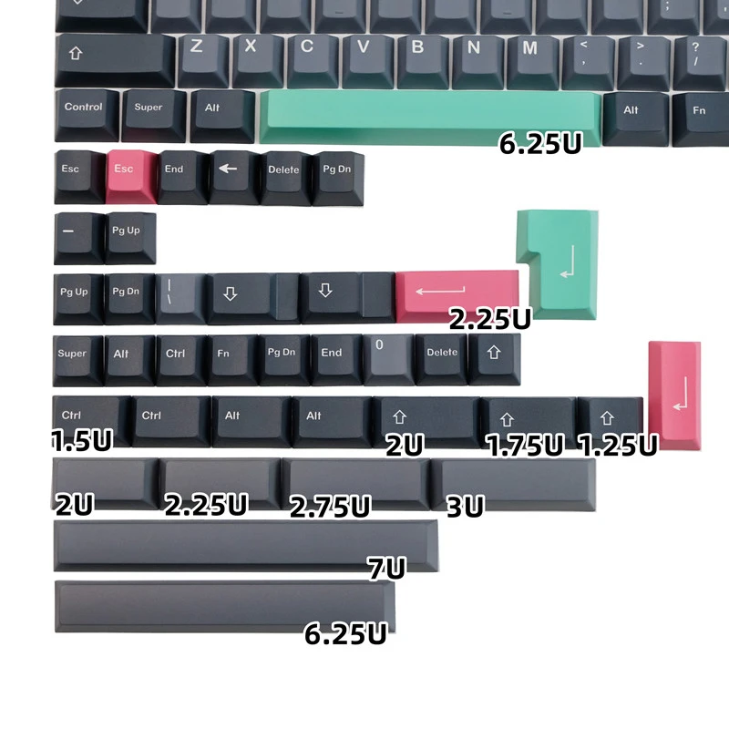Gmkモダンなdolchキーボードキャップ,142キー,Cherryプロファイル,pbt