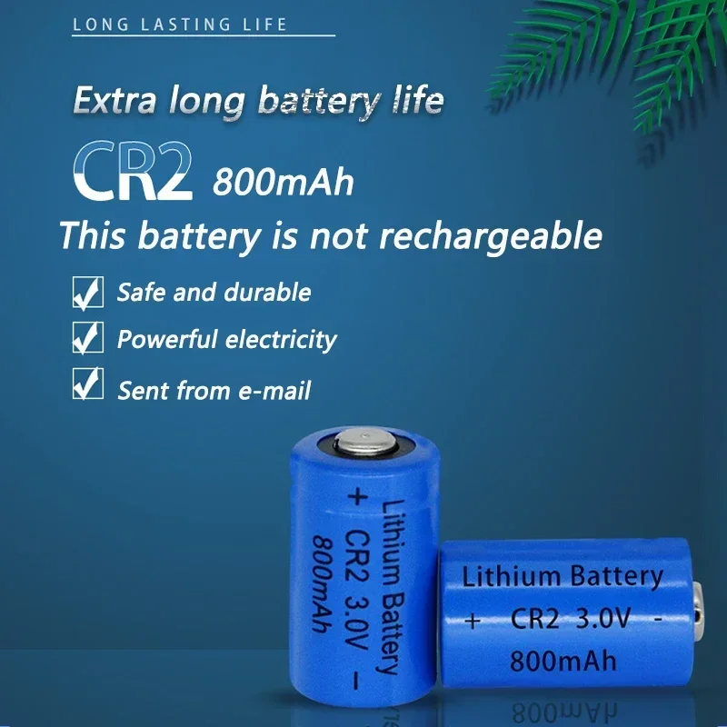 CR2 800mAh lithium battery suitable for flashlight digital camera, photographic equipment, gas meter 3V non-rechargeable battery