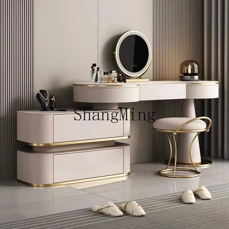 

FG light luxury high-end rock slab dresser master bedroom modern simple chest integrated small apartment solid wood table