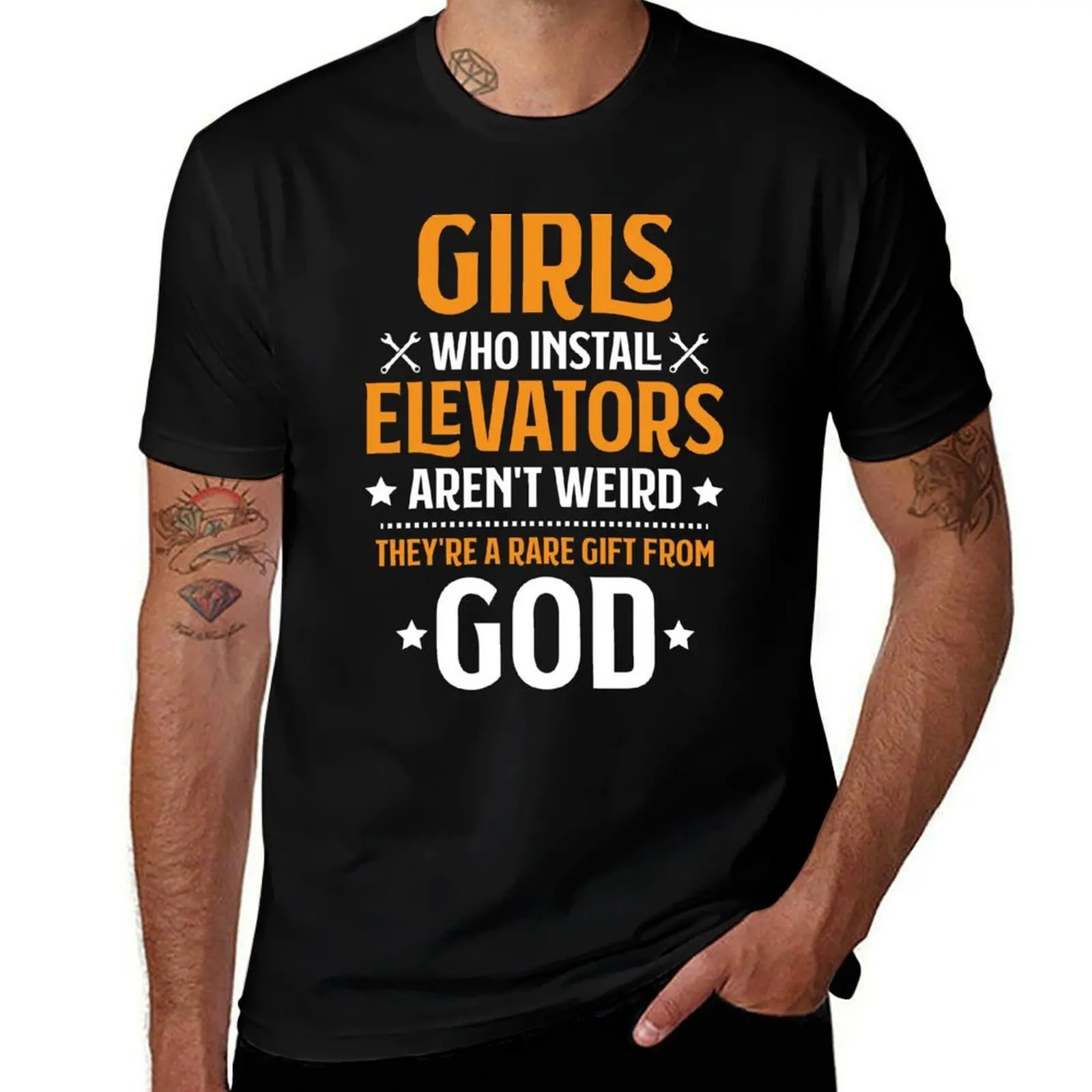 Elevator Mechanic Elevator Installer T-Shirt Work Comfort T-Shirt for Men