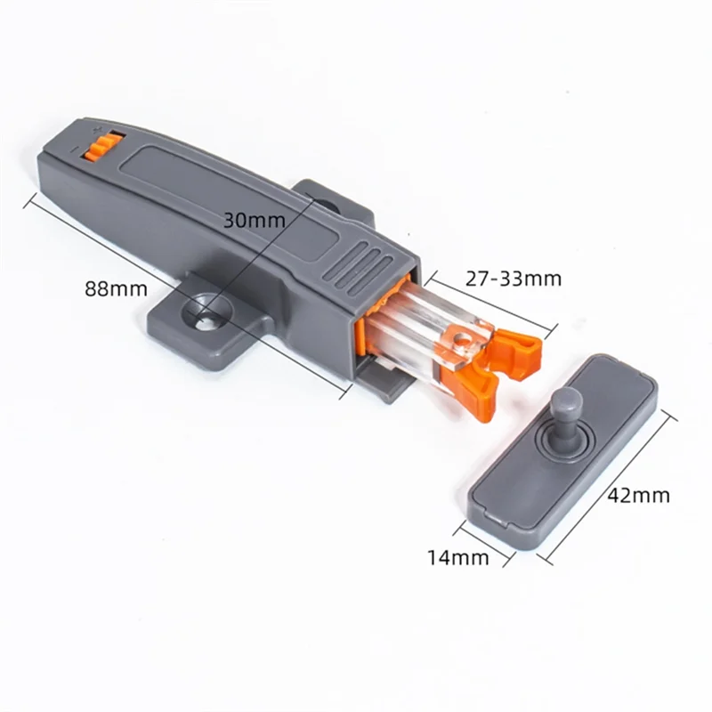 -A25m auto-travamento porta do armário rebounder bloqueio ajustável rebounder painel da porta do armário do guarda-roupa push-open abridor de porta