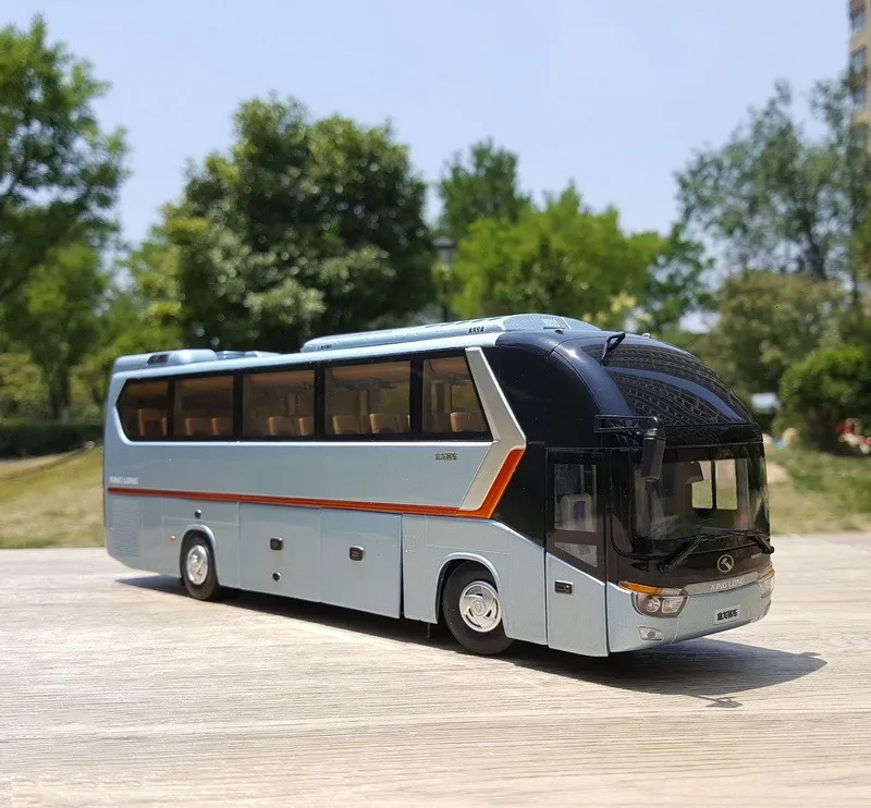 Rare Alloy Model Gift 1:38 Scale KingLong XMQ6129Y5 Travel Transit Bus Vehicle DieCast Toy Model