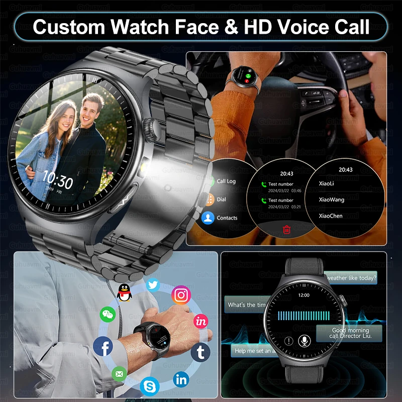 2025 Accurate Blood Lipid Uric Acid Smart Watch Men Women ECG+PPG Blood pressure BT Call Five Viscera Health Tracker Smartwatch