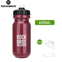 ROCKBROS-botella de agua para ciclismo, ultraligera, a prueba de fugas, exprimible, para deportes, portátil, para bicicleta de montaña y carretera, 600ML