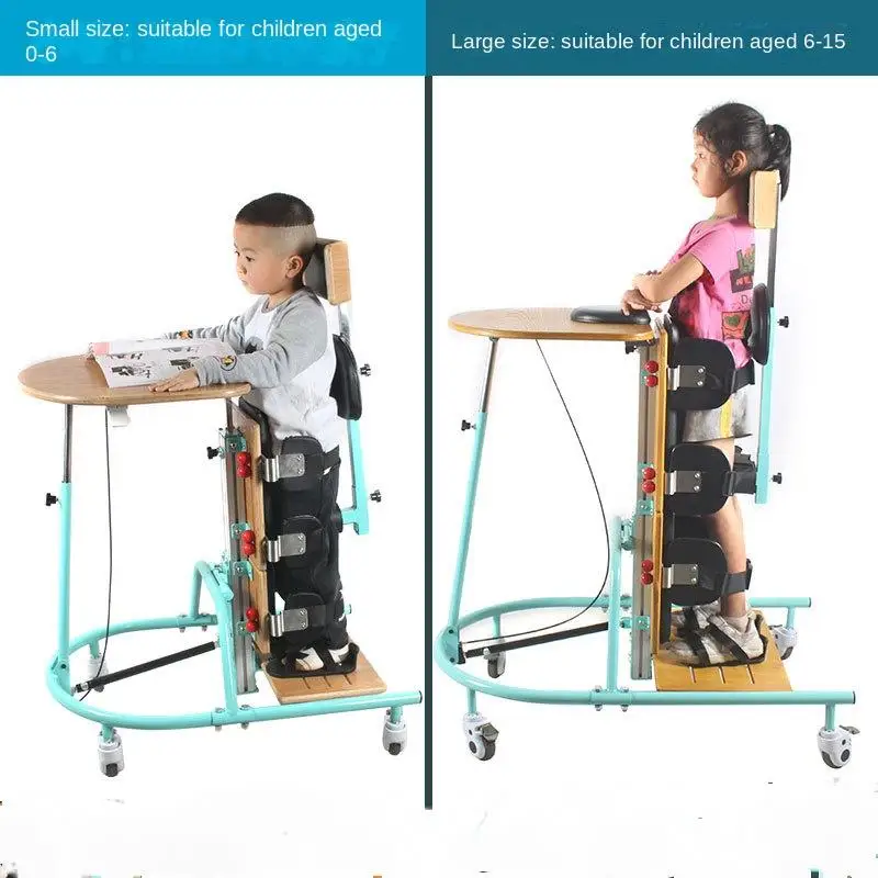 

Cerebral Palsy Children Walking Aid Hemiplegic Patient Lower Limb Rehabilitation Correct Training Standing Frame with Wheels