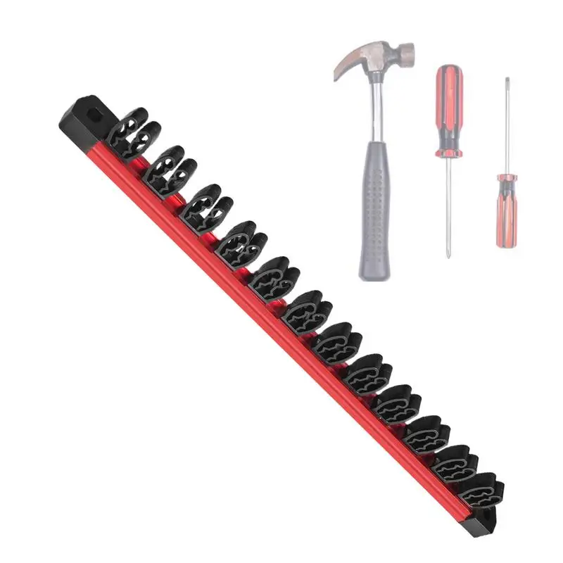 Screwdriver Organizer Magnetic Tool Holder Strip Wrench Organization And Storage Rack for Auto Repair Electricians Carpenters