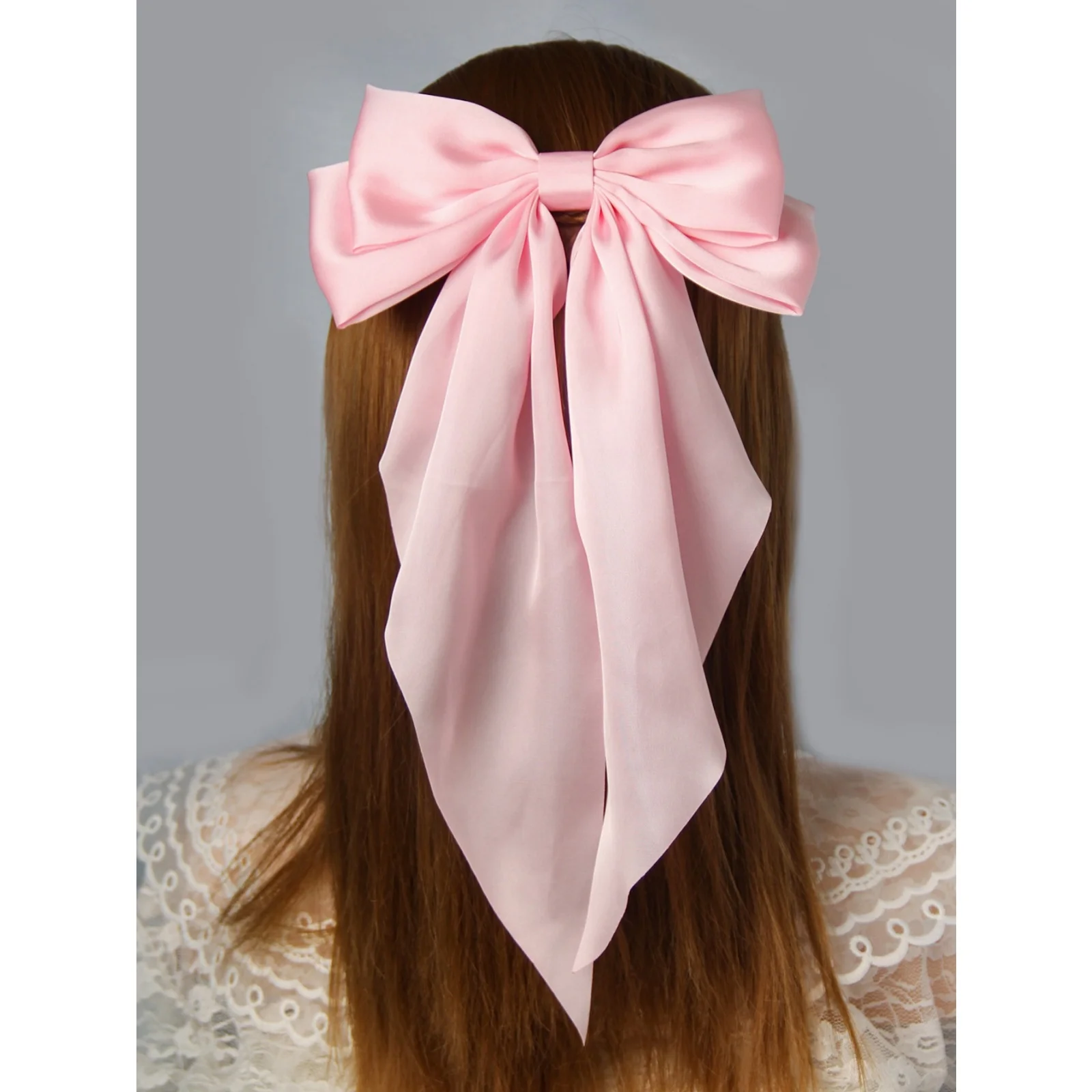 16 Stück französische Haarschleifen in zufälliger Farbe, Vintage-Haarspangen mit großer Schleife, elegante metallische Haarspangen, Haarschmuck, Vorteilspack, für B – Detail 6