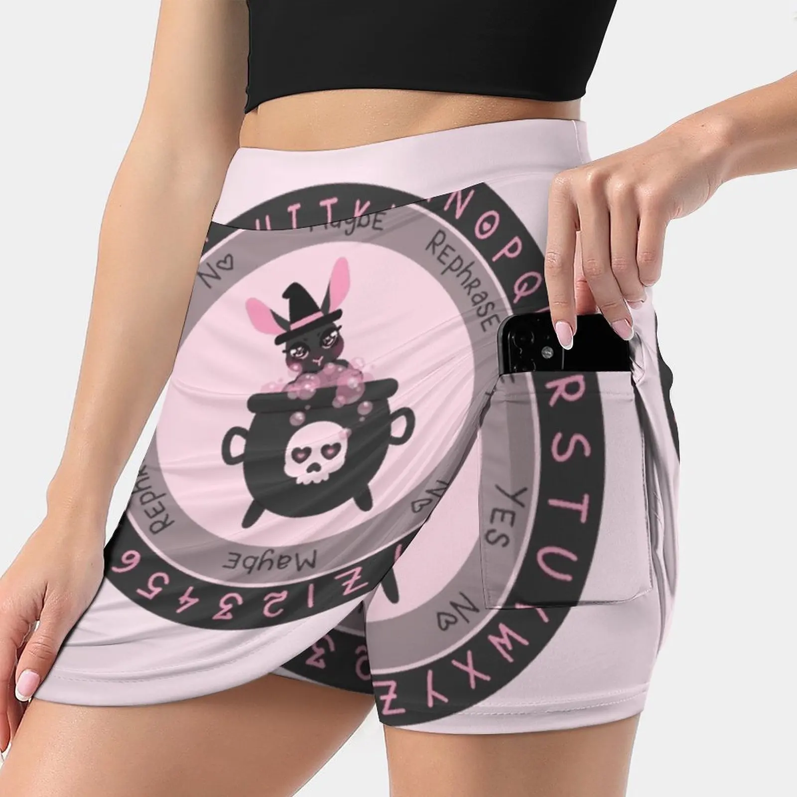 Cauldron Bunny Pendulum Board Summer Women'Sshorts Skirt 2 In 1 Fitness Yoga Skirt Tennis Skirts Pendulum Pendulum Board Witch