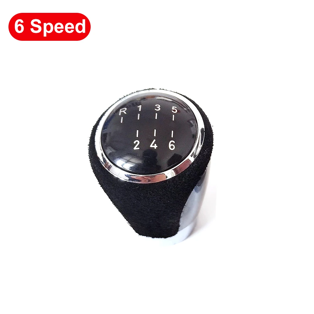 Gear Shift Knob PU Leather + PVC 5/6 Speed ​​Gear Shift Knob Auto Replacement Parts Fit for BMW E81 87 E46 E90 E91 E92