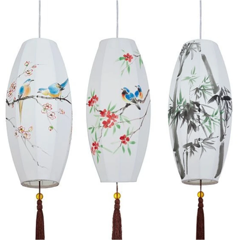 

Fabric lanterns chandeliers antique olive-shaped lamps Chinese classical restaurants hot pot restaurants lanterns national style