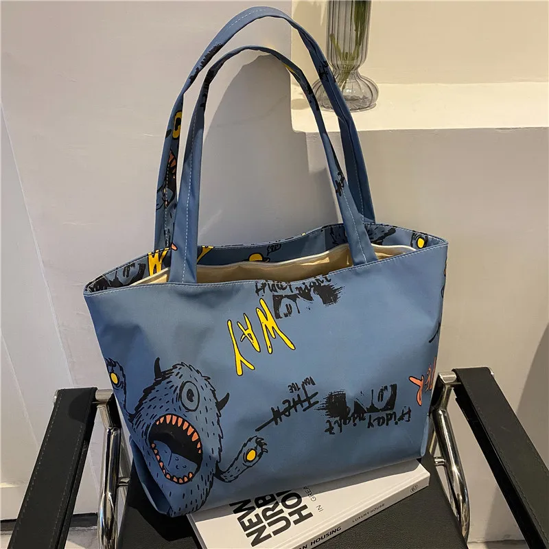 

Graffiti bag female crossbody large bag capacity bucket letter casual handbag female bag simple 2022 summer fashion