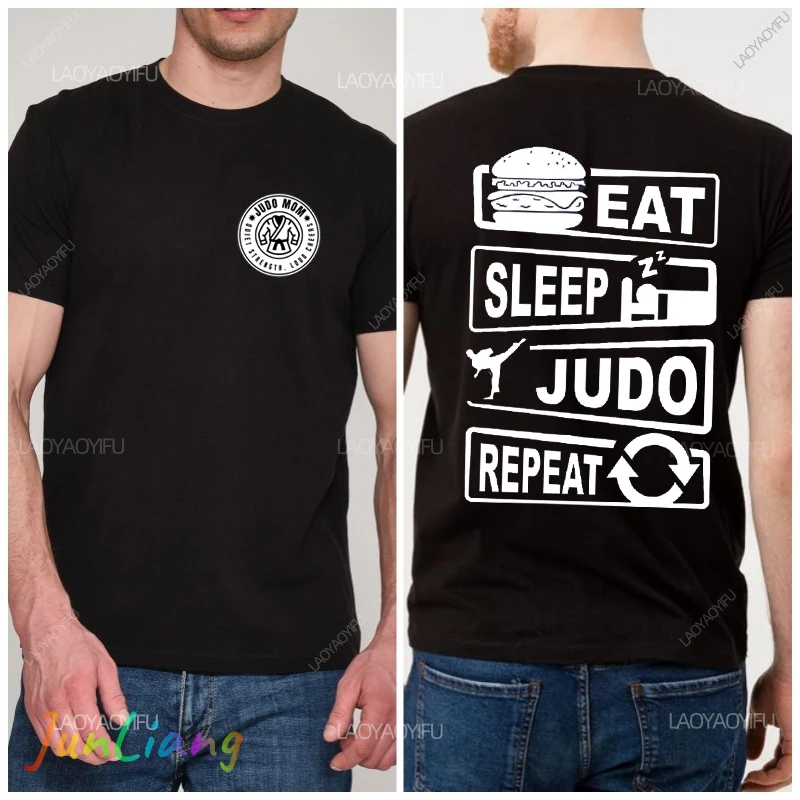 

Jiu Jitsu Bjj Tshirts Men Fashion Tees Streetwear Harajuku Funny Boy Judo Print Tees Clothing Y2k Clothes 100% Cotton Goth Men's