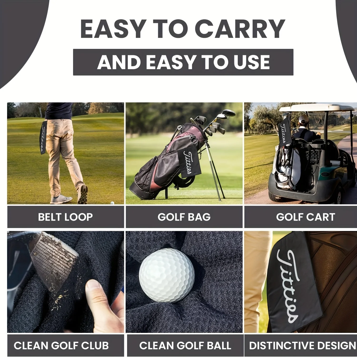 Lustiges Premium-Golftuch aus Mikrofaser, bedruckte Golftücher für Golftaschen für Männer und Frauen, tolles Golfzubehör für Männer-Golfer – Detail 6