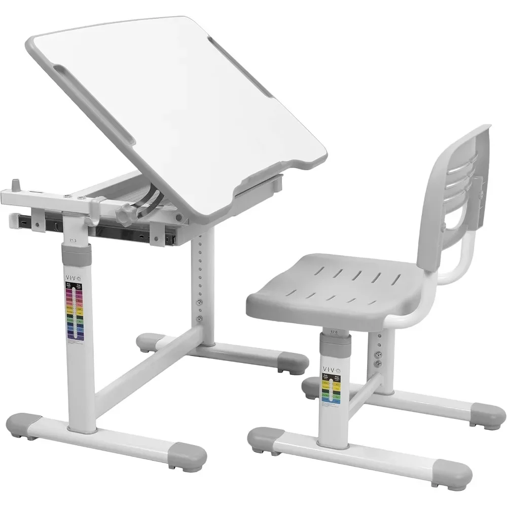 Height Adjustable Childrens Desk and Chair Set | Kids Interactive Workstation