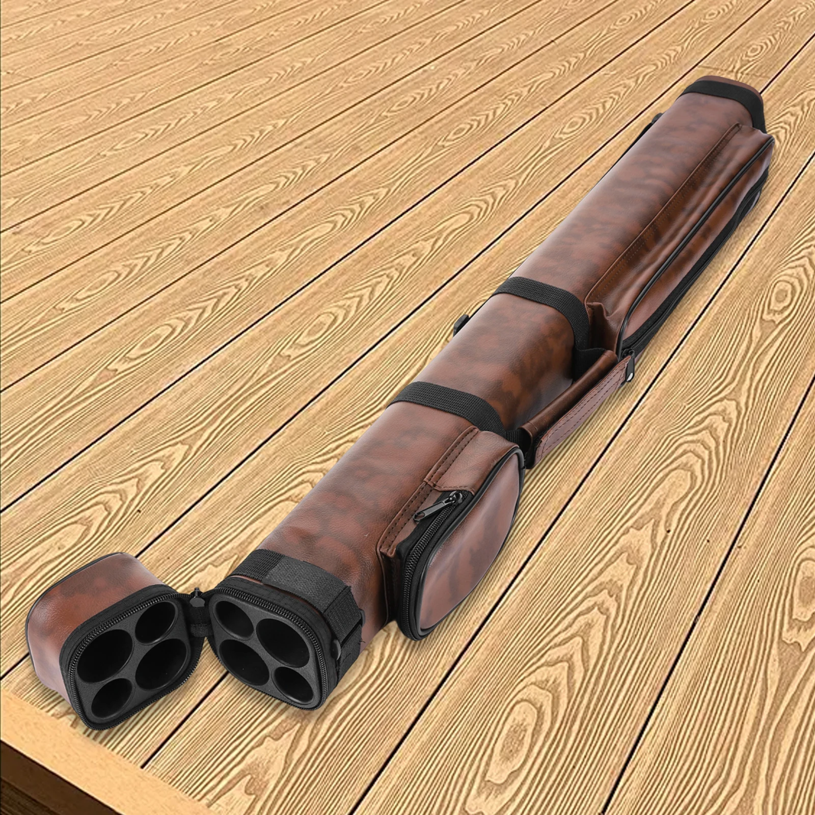 

Кожаный чехол для бильярдных киев на четыре кия с карманами, сумка-переноска для бильярдных киев, аксессуары для бильярда