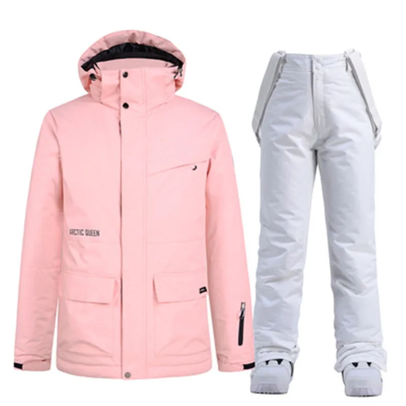 

-30 Degree Women Ski Jacket Pant Windproof Waterproof Winter Clothing Trouser Outdoor Sport Wear Skiing Suit Female Warm Suit