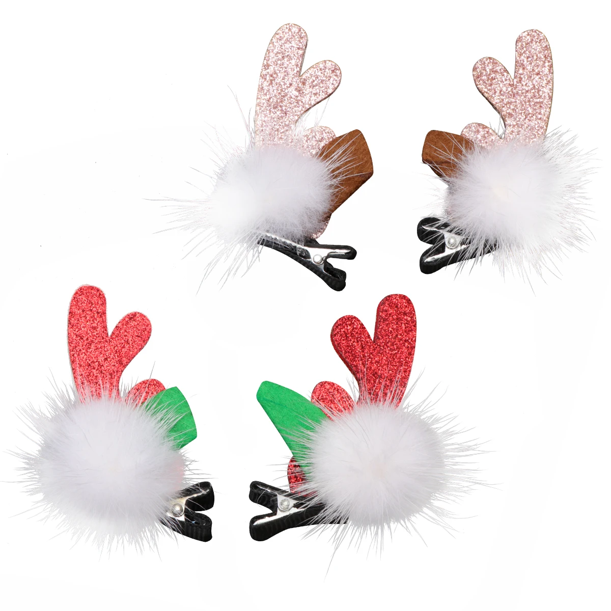 

2Pairs Christmas Party Antlers Hairpins for Lovely Holiday Hair Clips Headdress Cute Hair Ornament Festive