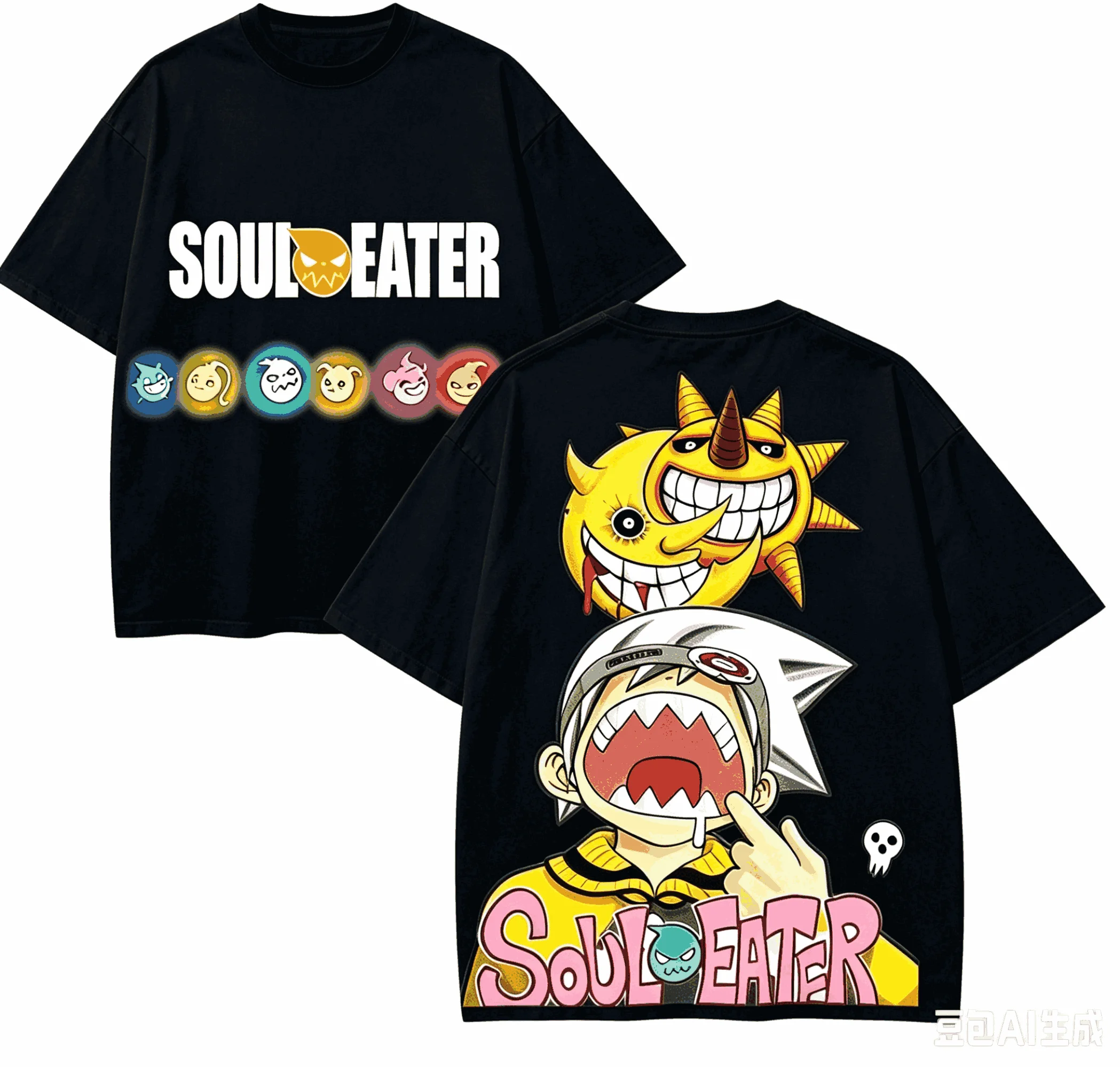 Soul Eater Anime Lover T-shirt Harajuku Cotton New Model Oversized Unisex High Street Retro Fashion Couples high quality soft